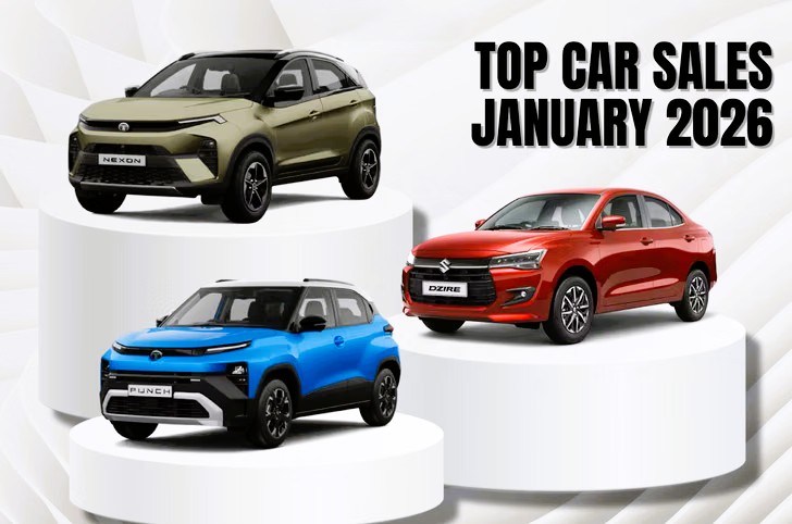 Top 10 Best-Selling Cars in India (January 2026): Nexon Rules, Maruti Dominates