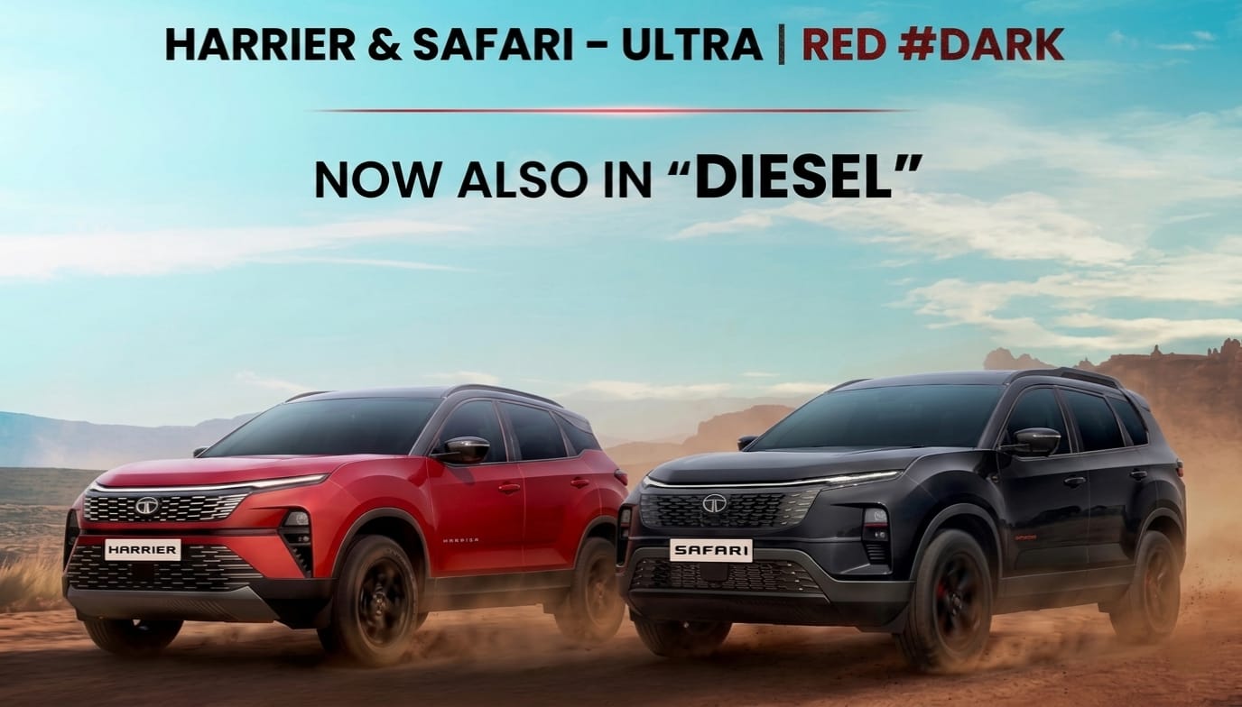 Harrier and Safari Red Dark Editions Debuting: Prices Start at ₹23.84 Lakh